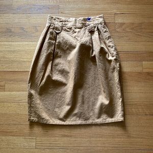 vintage high waisted paper bag skirt